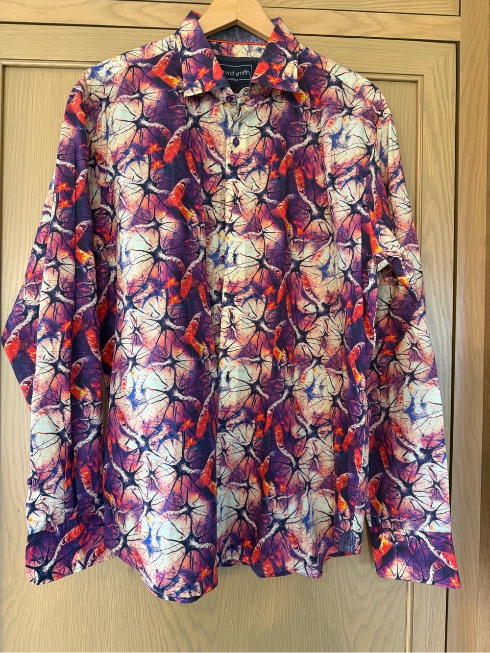 David Smith Australia Button Down Silcott Classic Fit Wearable Art XLG
